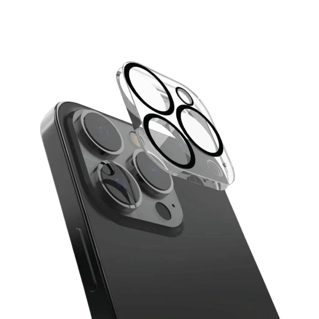 Ultra Strong Tempered Glass Full Camera Lens Protector - Black