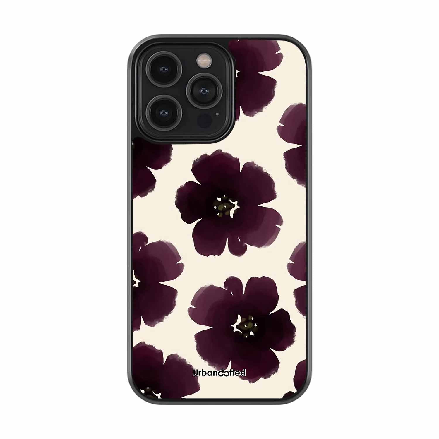Moody Plum Blossom Glass Case