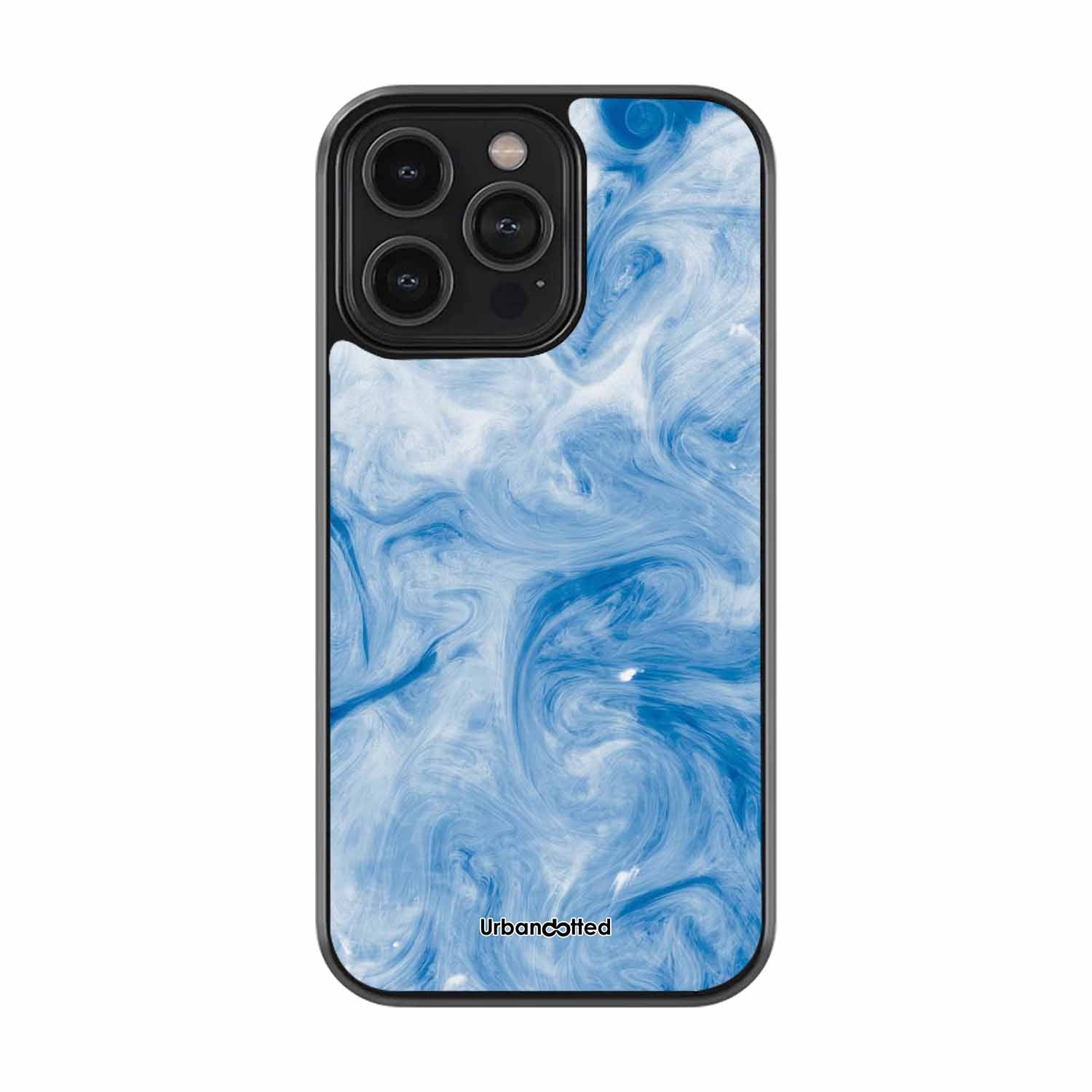 Azure Marble Fluid Glass Case
