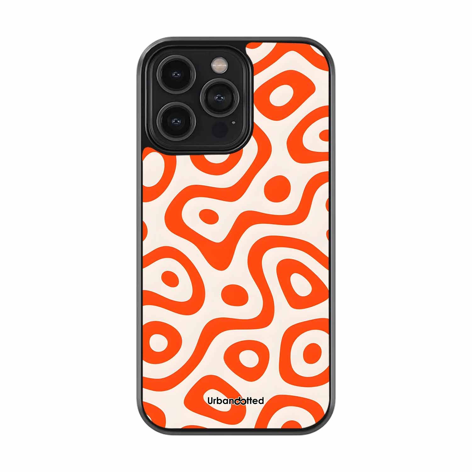 Mod Orange Shapes Glass Case