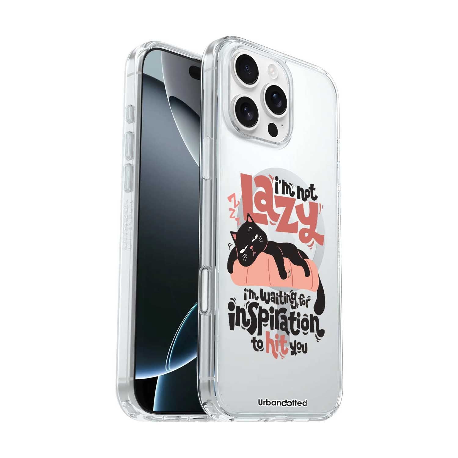 Not Lazy Cat Crystal Clear Case