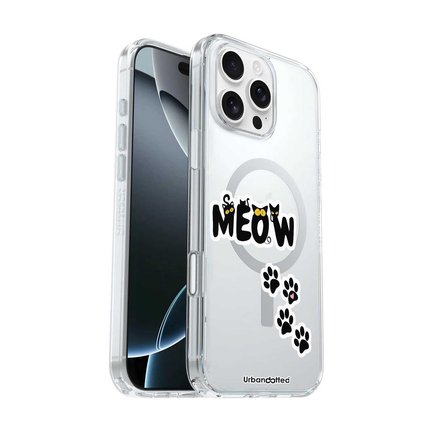 Midnight Meow Walk Crystal Clear Case