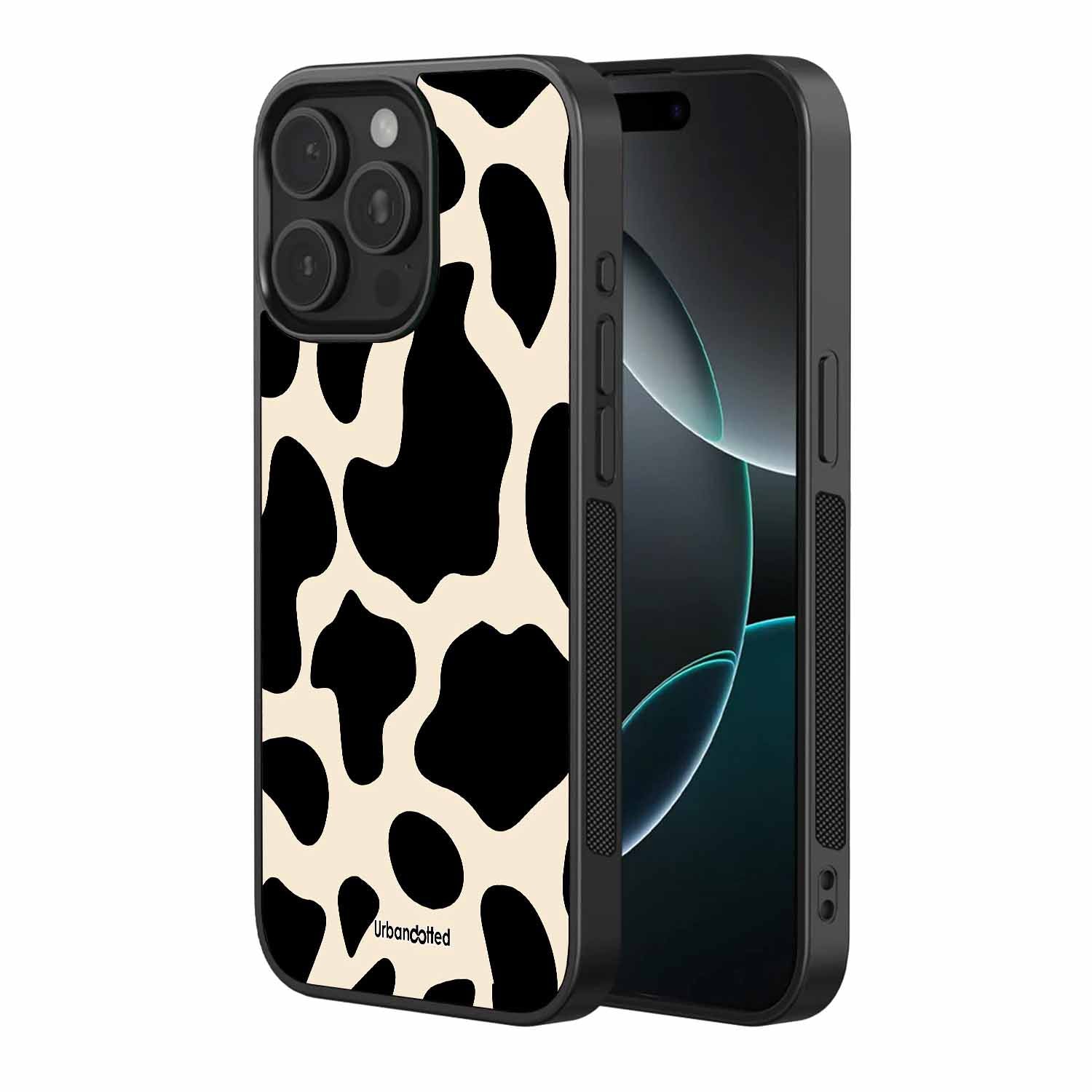 Mootiful Cow Pattern Glass Case