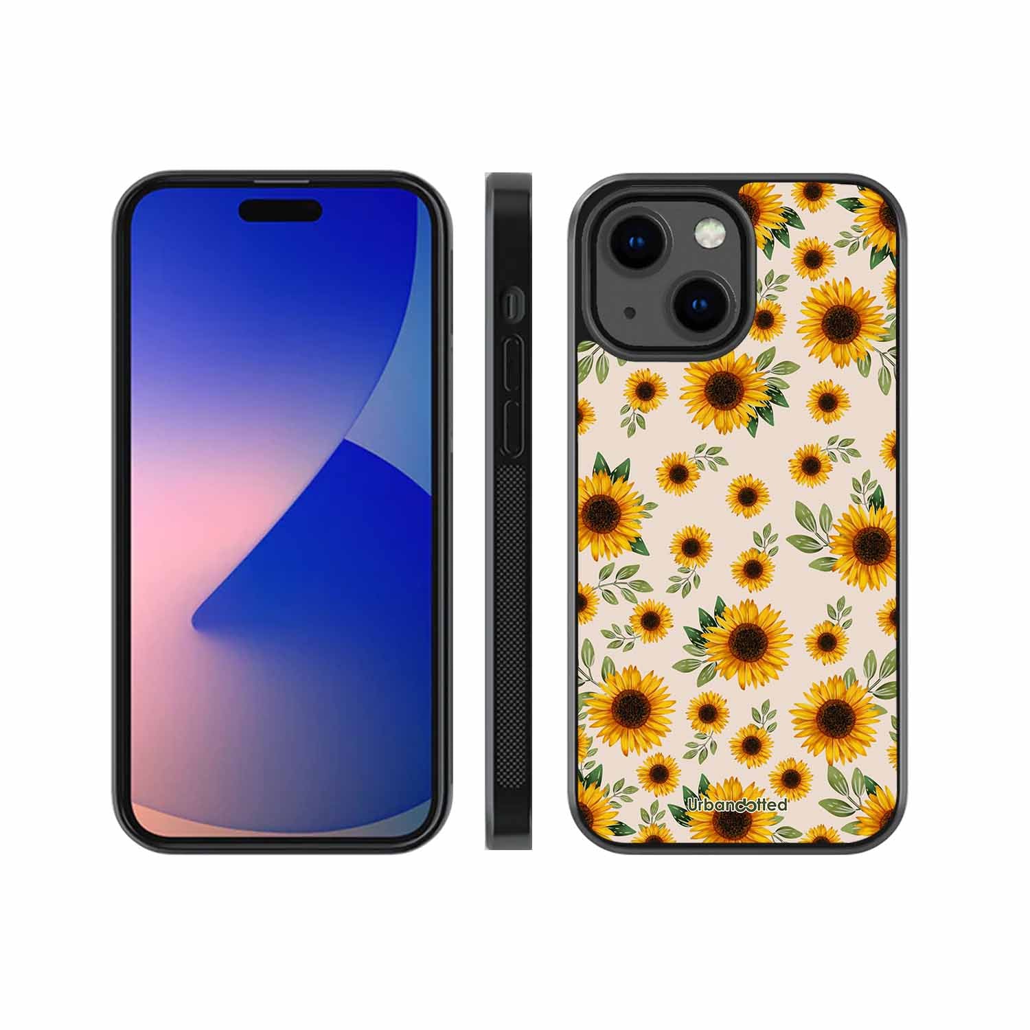 Summer Sunflowers Glass Case For iPhone 13 Mini