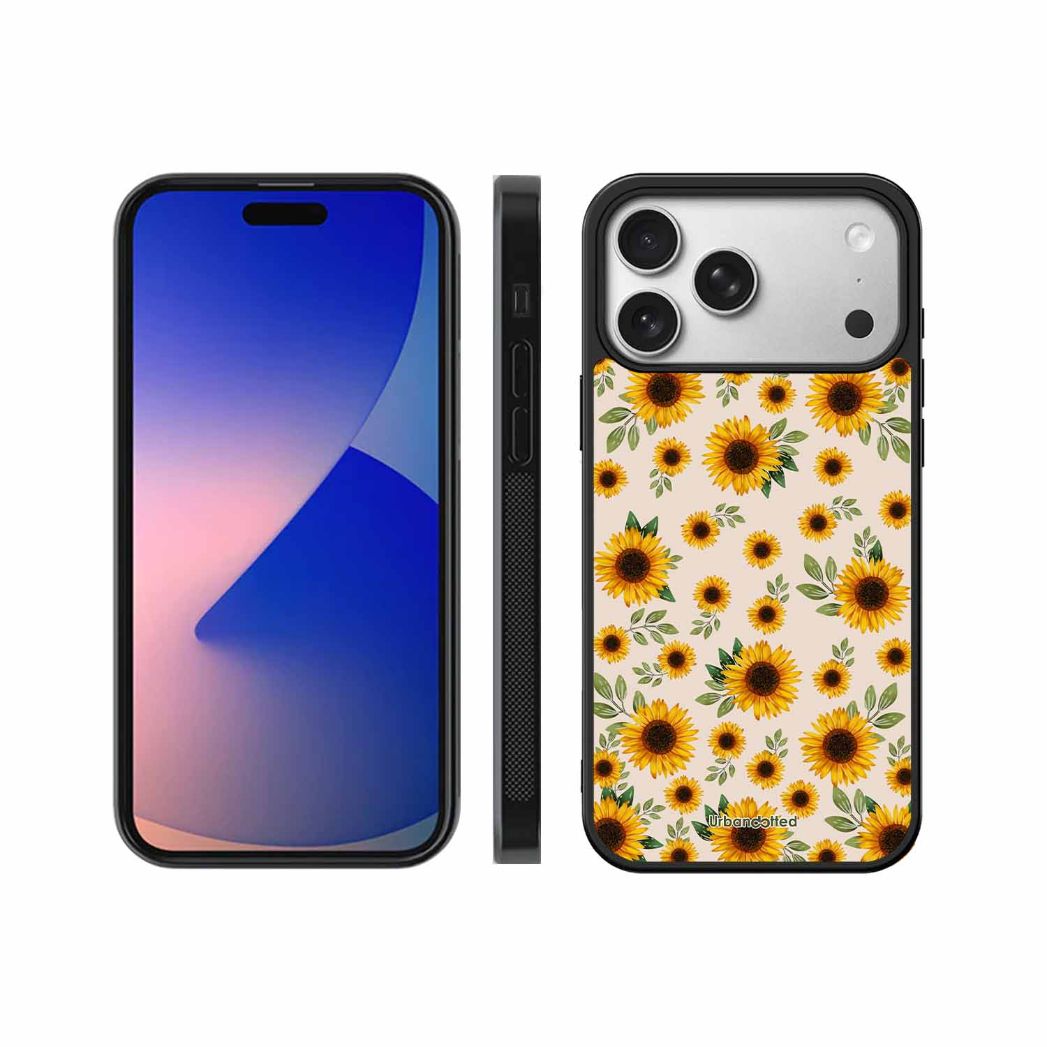 Summer Sunflowers Glass Case For iPhone 17 Pro