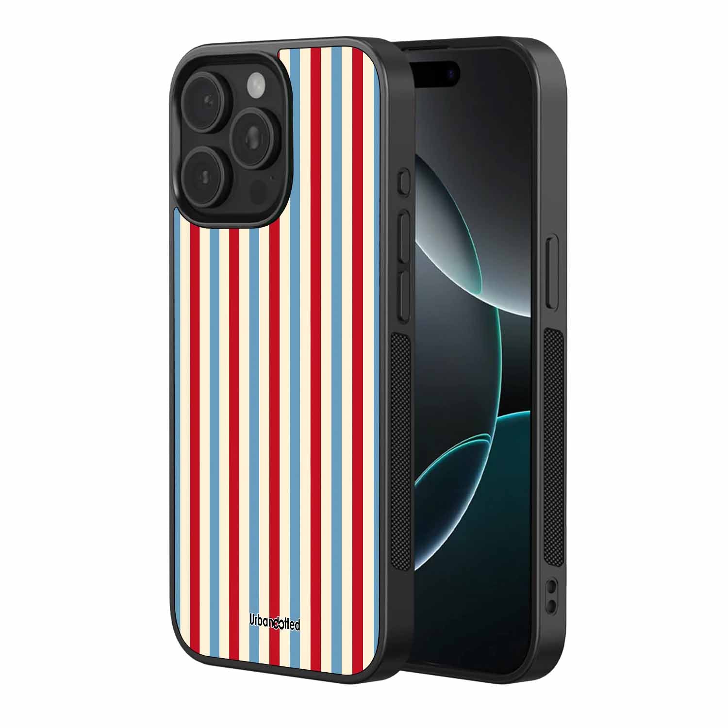 Vintage Carnival Stripe Glass Case