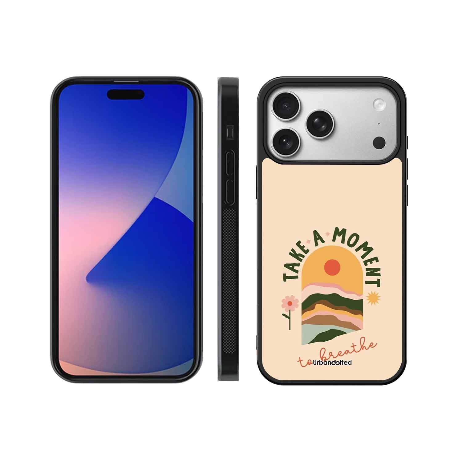Take A Moment Breathe Glass Case For iPhone 17 Pro