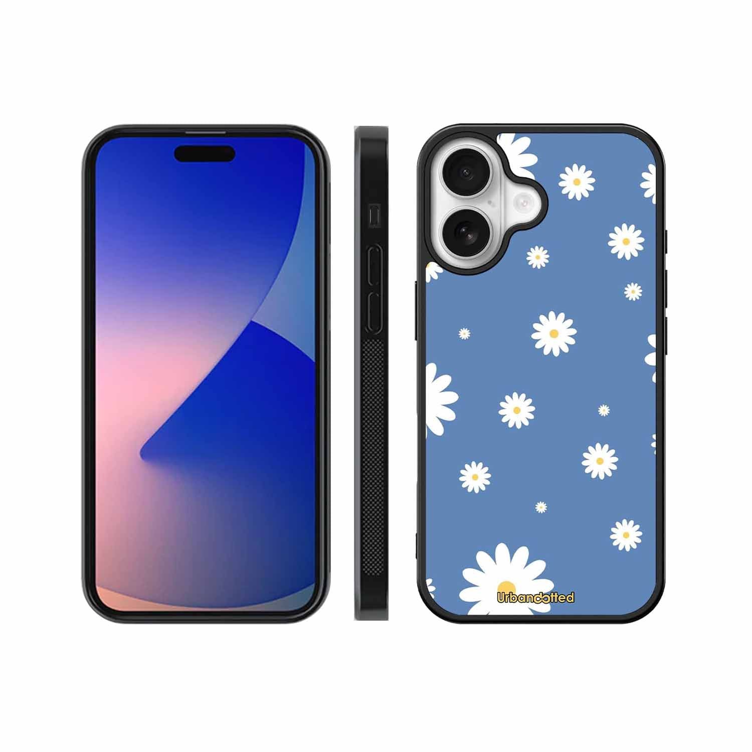 Blue Daisy Meadow Glass Case For iPhone 17