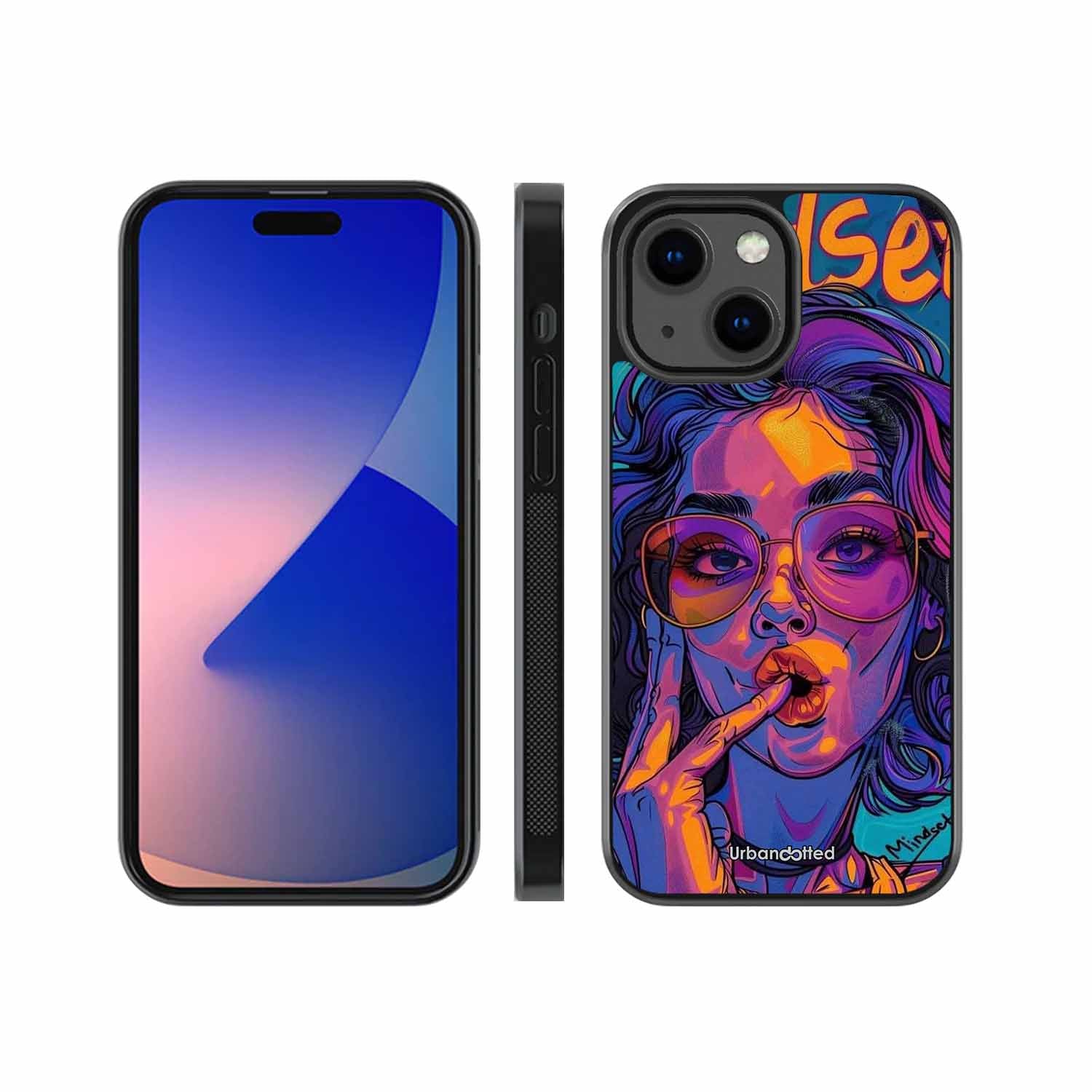 Vibrant Pop Art Girl Glass Case For iPhone 13