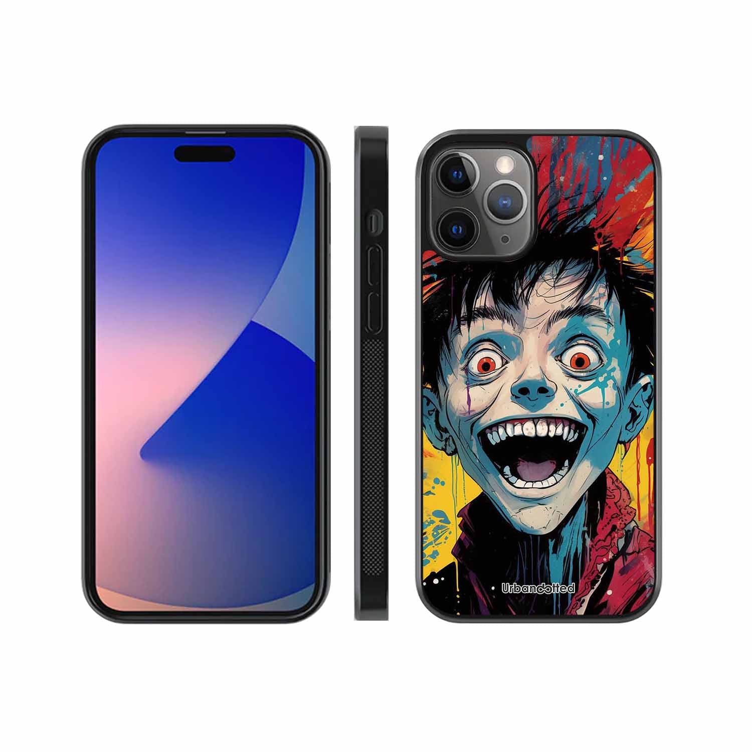 Distorted Joy Illustration Glass Case For iPhone 11 Pro