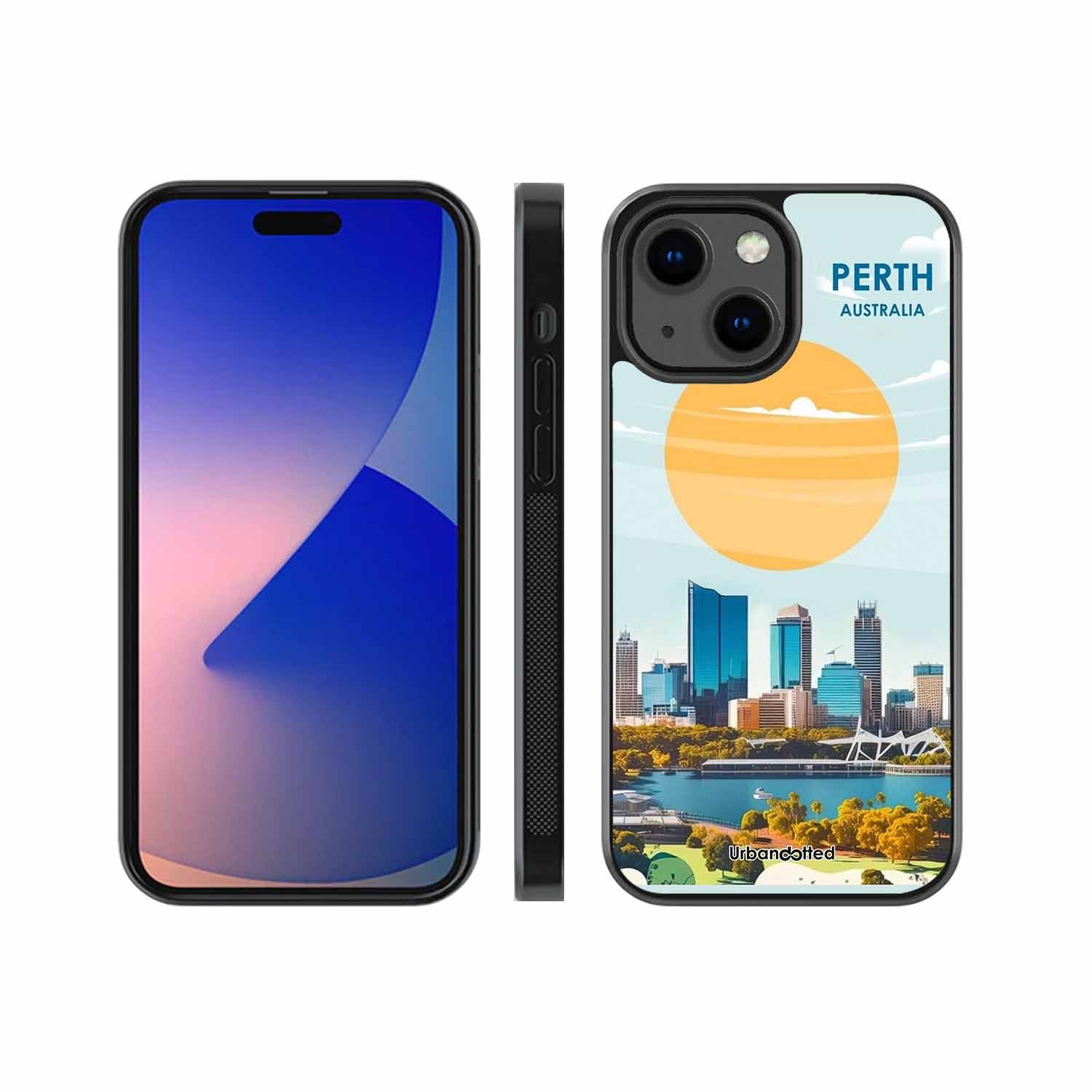 Western Australia Cityscape Glass Case For iPhone 13 Mini