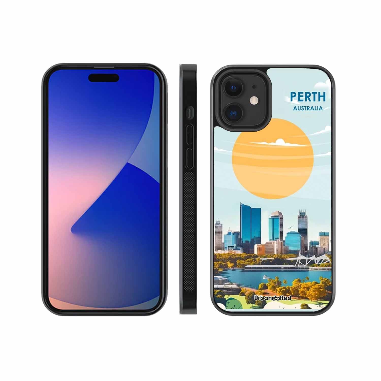 Western Australia Cityscape Glass Case For iPhone 12 Mini