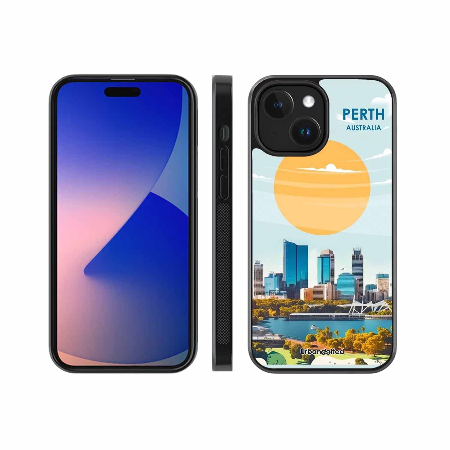Western Australia Cityscape Glass Case For iPhone 15