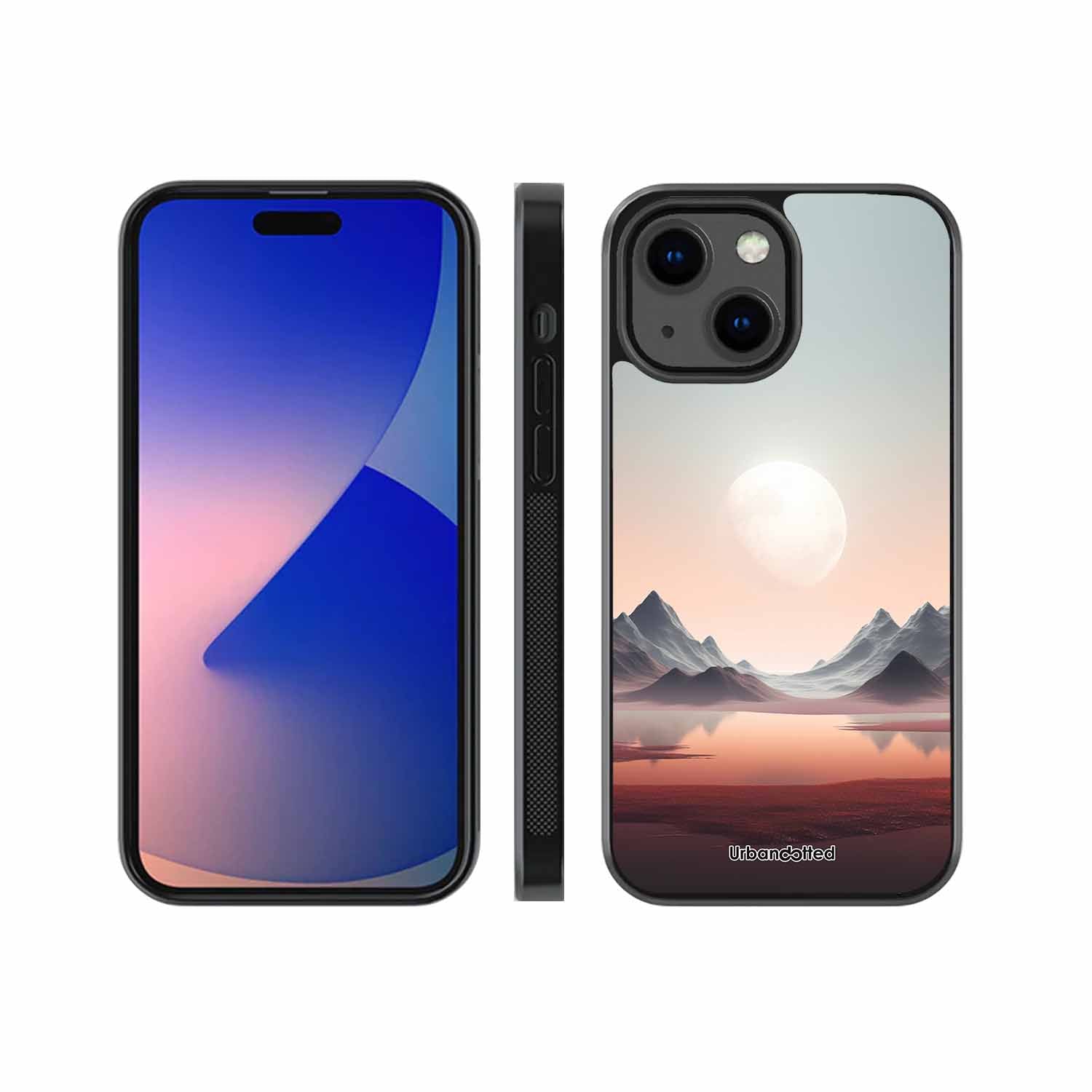 Tranquil Landscape Reflection Glass Case For iPhone 13 Mini