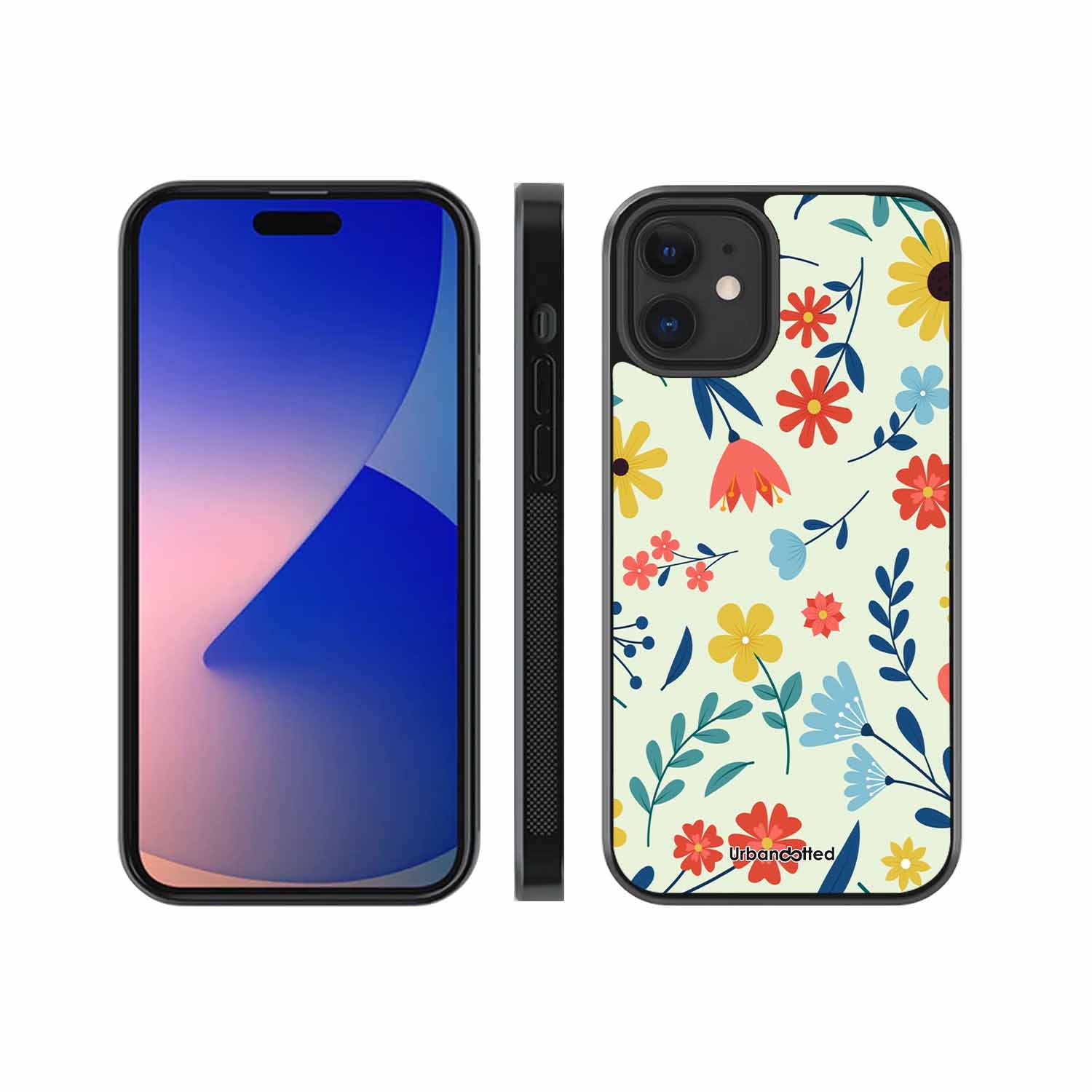 Colorful Wildflower Meadow Glass Case For iPhone 12 Mini