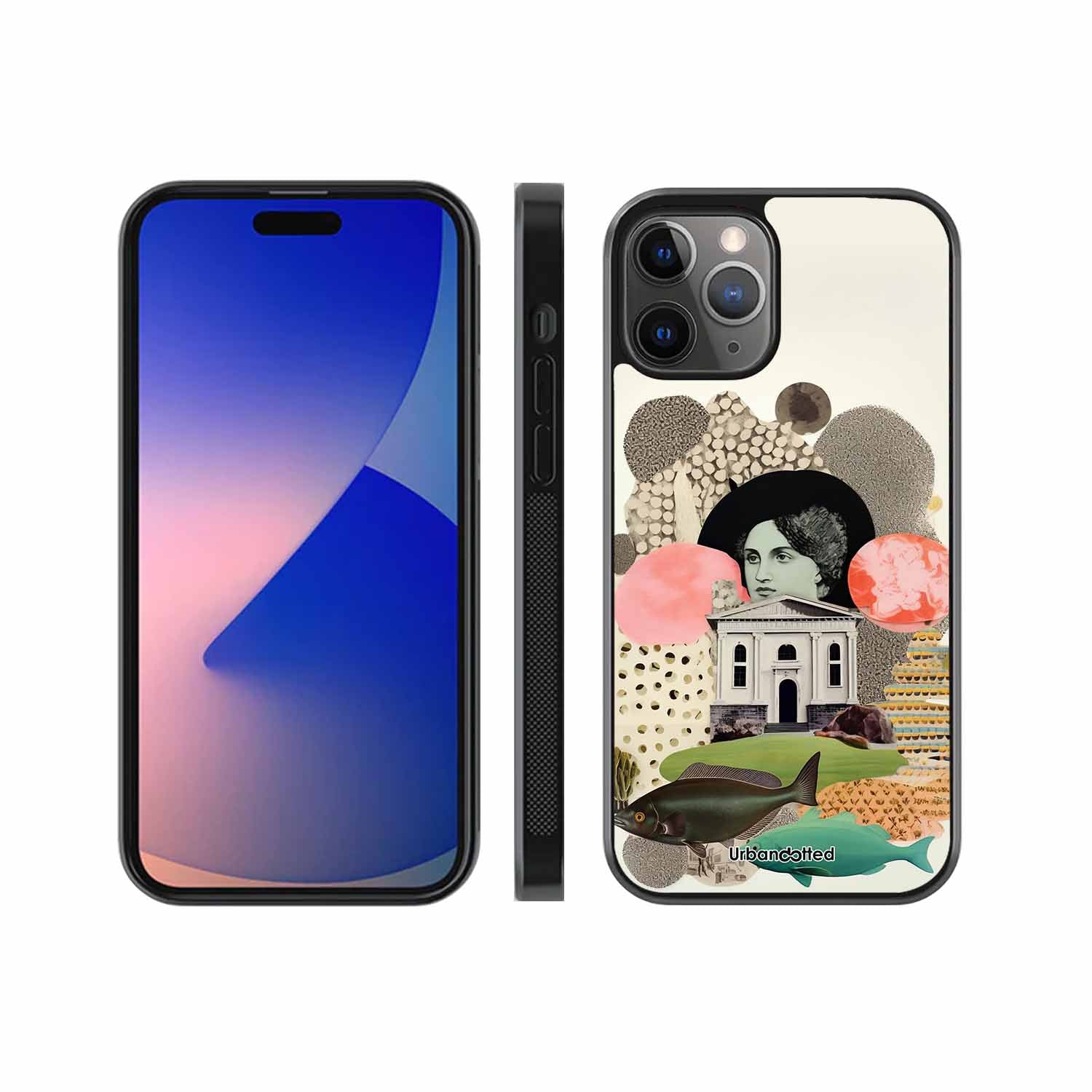 Whimsical Mixed Media Art Glass Case For iPhone 11 Pro