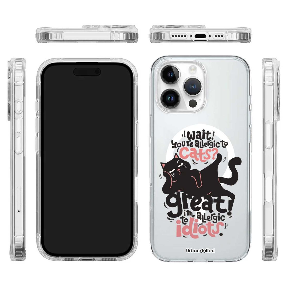 Allergic to Idiots Crystal Clear Case