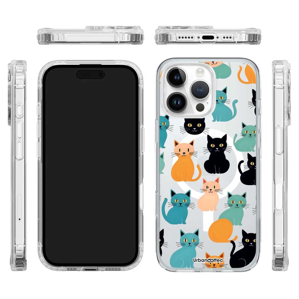 Colourful Cats Parade Crystal Clear Case