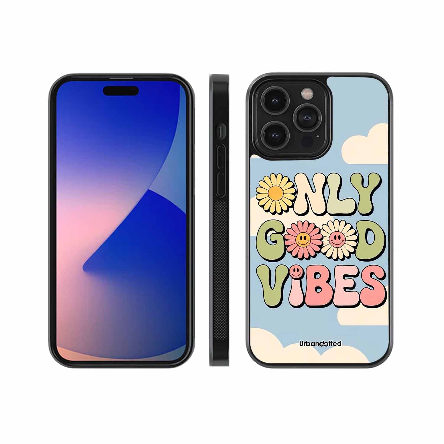 Sunny Smiley Groovy Glass Case