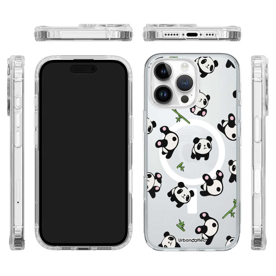 Bamboo Panda Party Crystal Clear Case