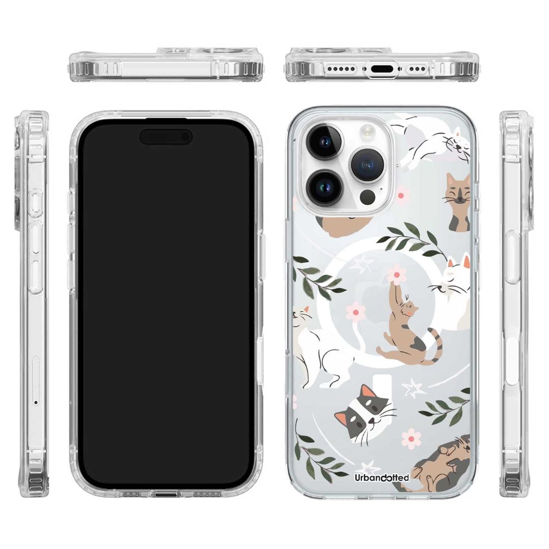 Playful Cat Garden Crystal Clear Case