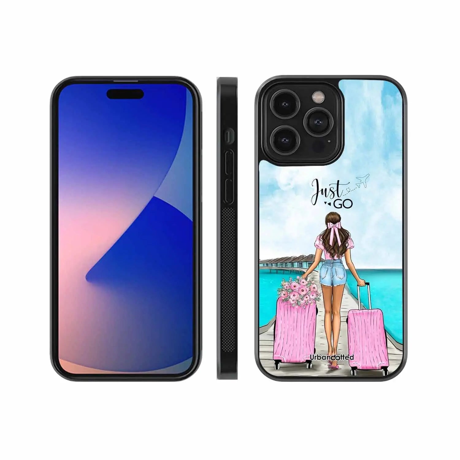 Just Go Travel Glass Case For iPhone 16 Pro Max