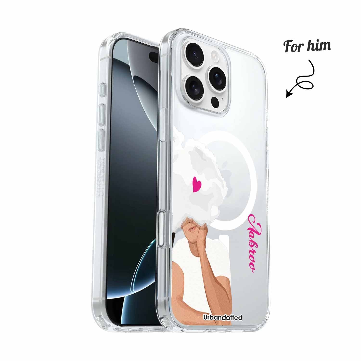 Thought Bubble Love Crystal Clear Couple Case