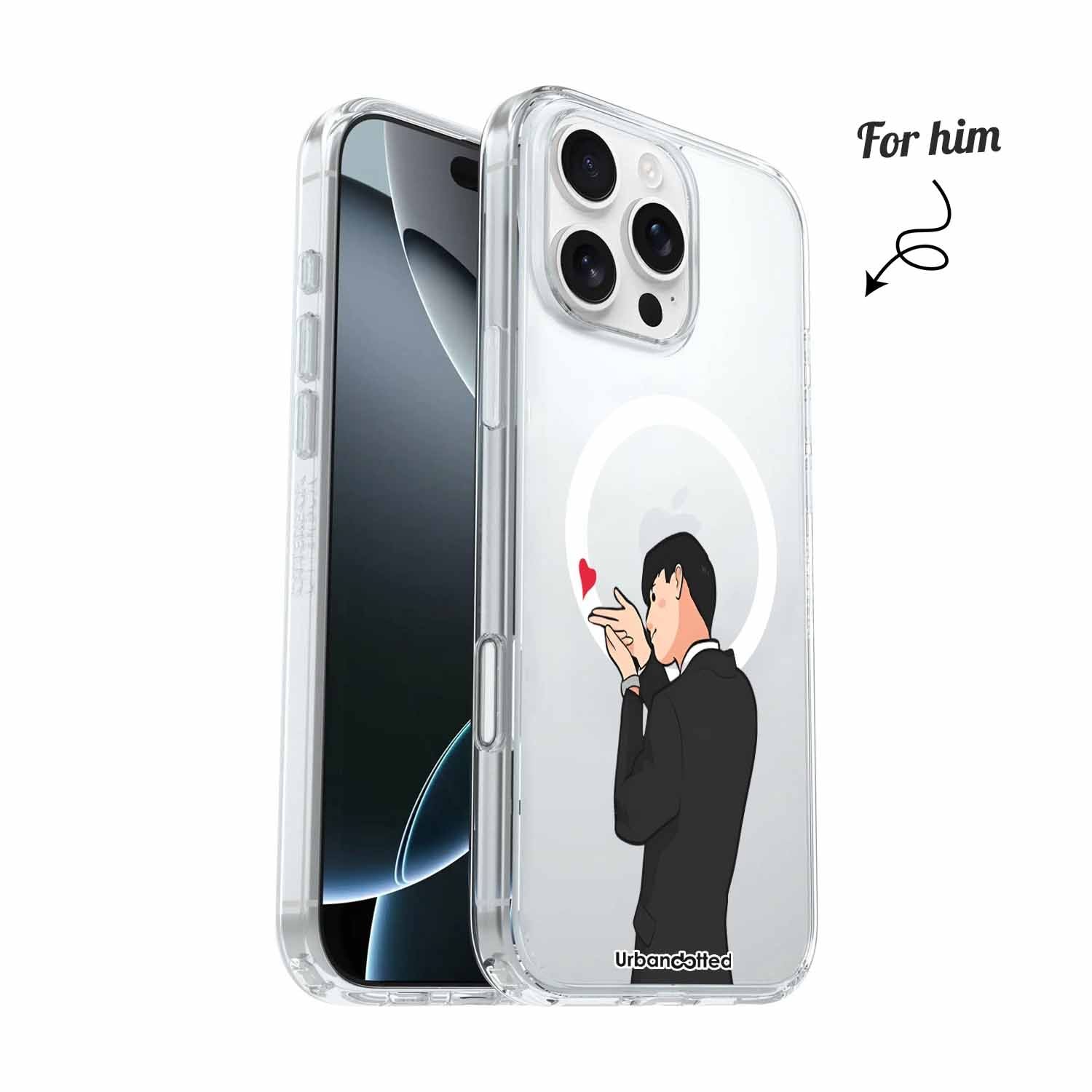 Blown Kiss Couple Crystal Clear Couple Case