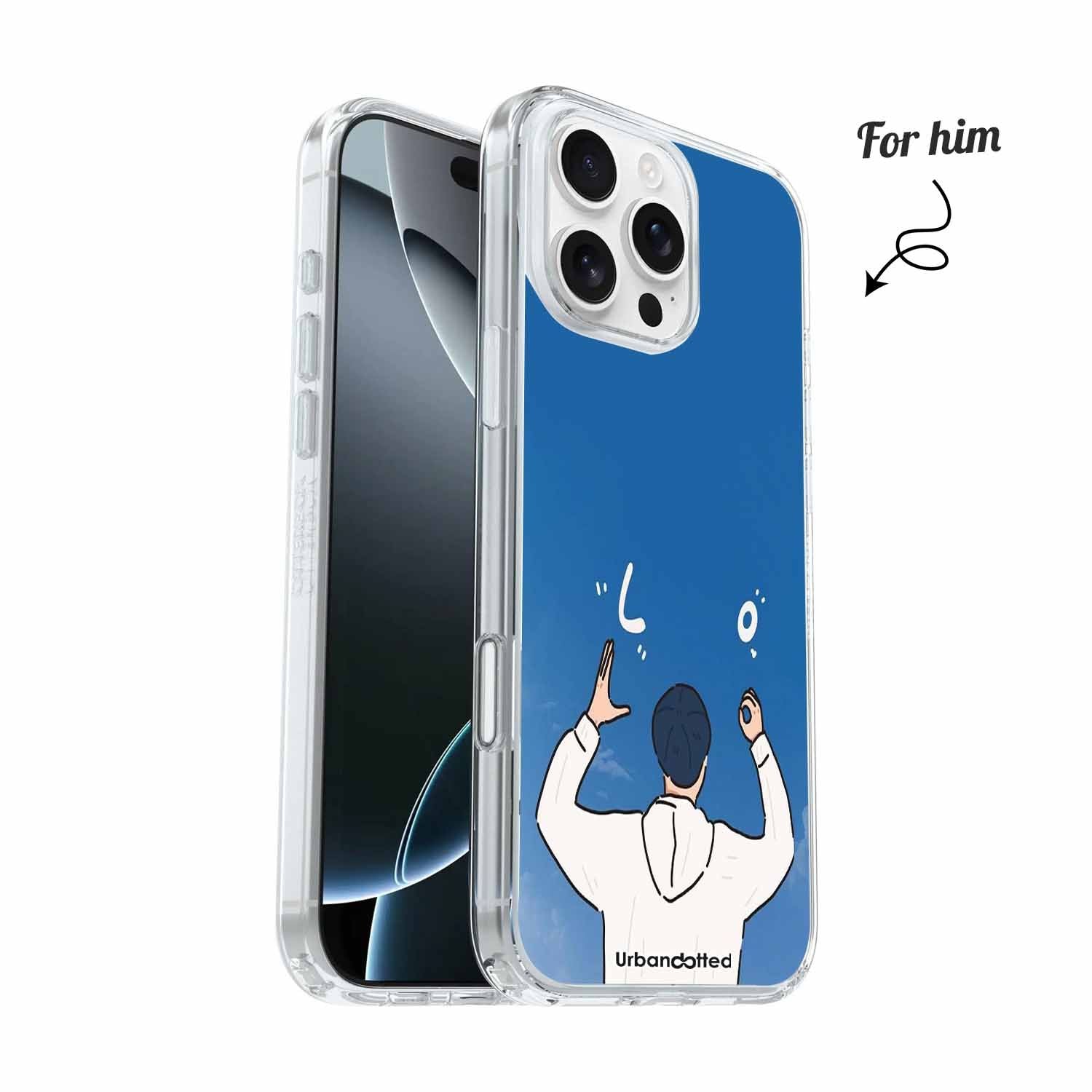 Sky Gazers Matching Crystal Clear Couple Case