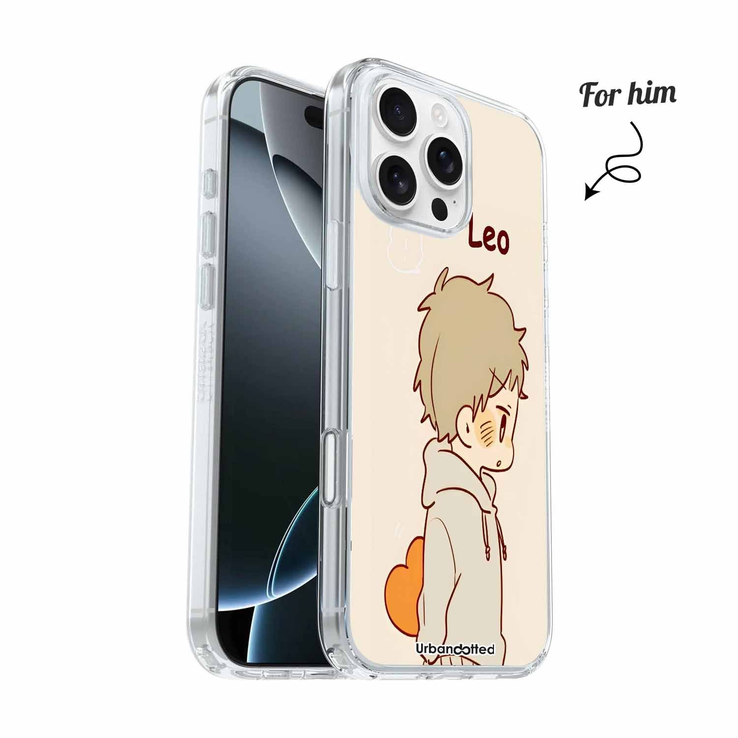 Sweet Duo Personalized Crystal Clear Couple Case
