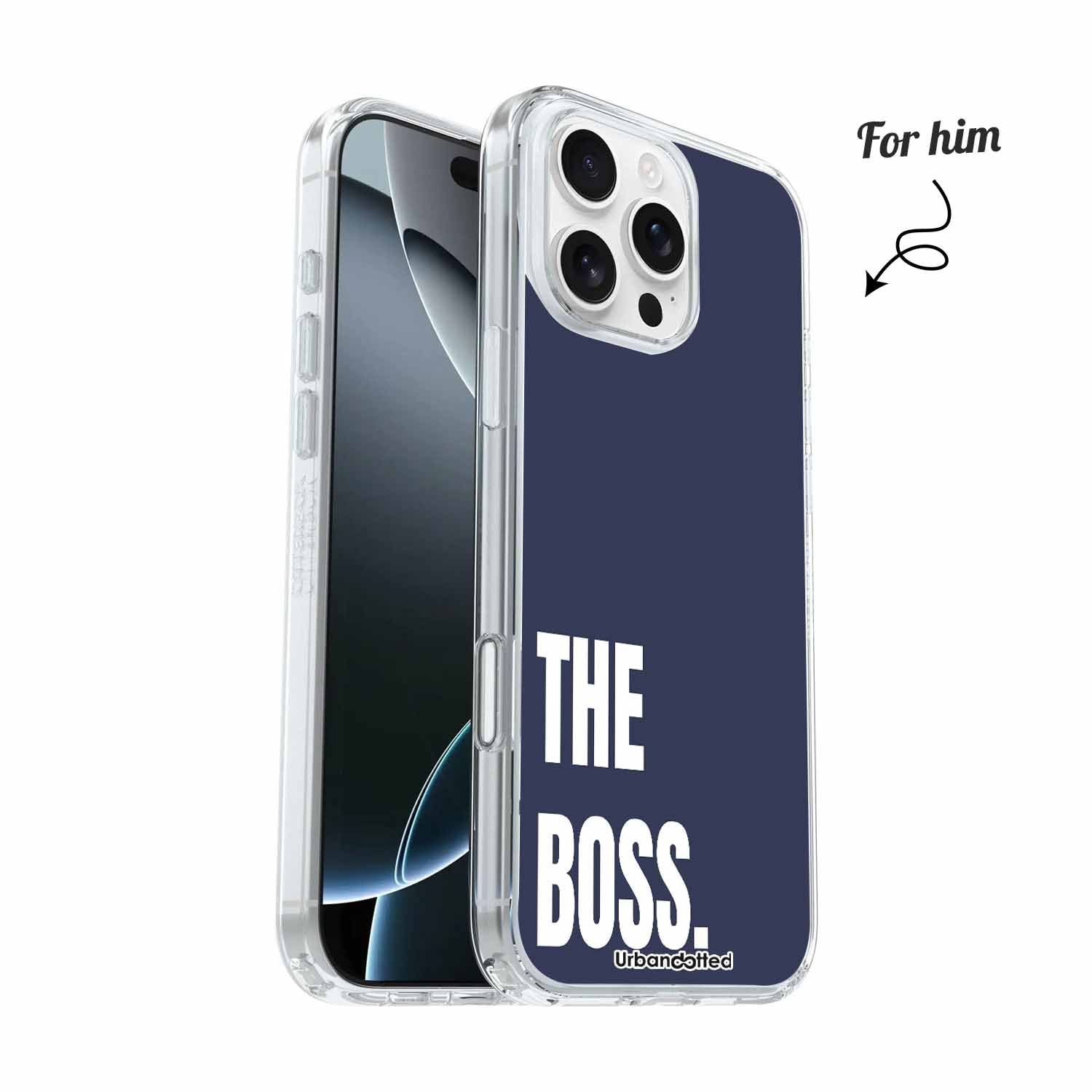 Real Boss Statement Crystal Clear Couple Case