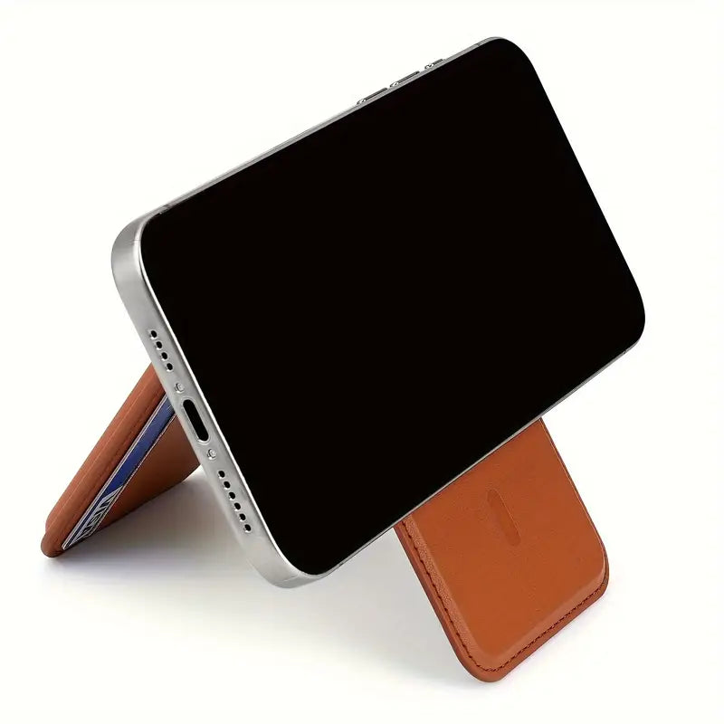 MagSafe Leather Wallet with Card Holder and Stand Function