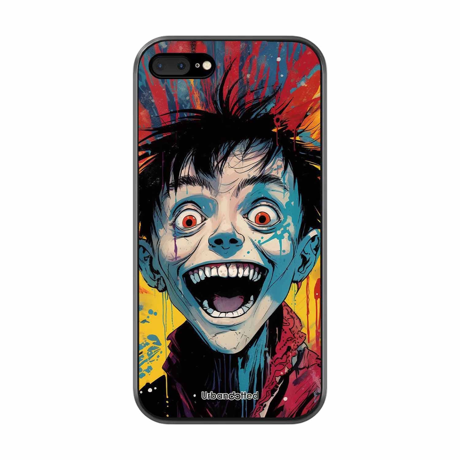 Distorted Joy Illustration Glass Case For iPhone 7 Plus