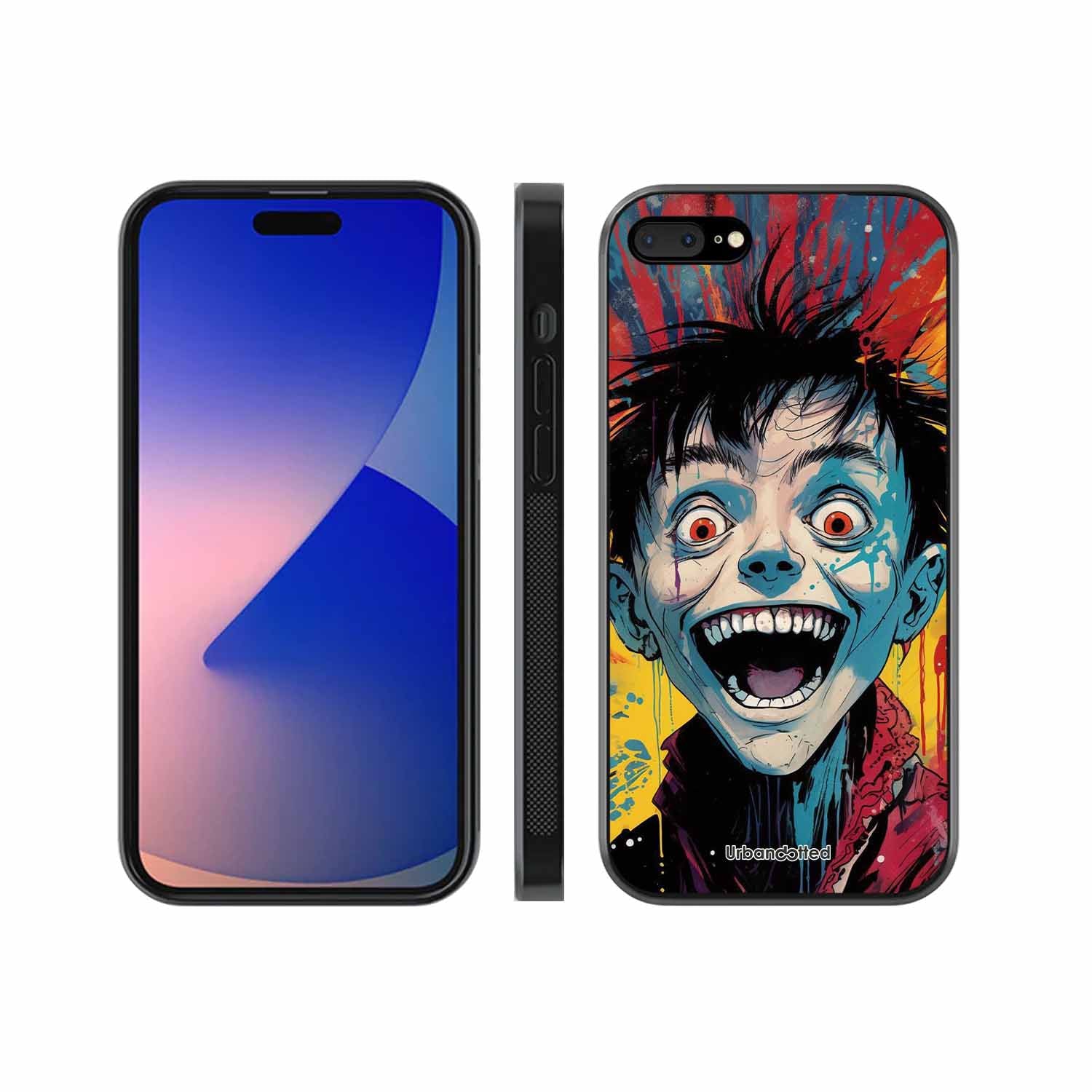 Distorted Joy Illustration Glass Case For iPhone 7 Plus