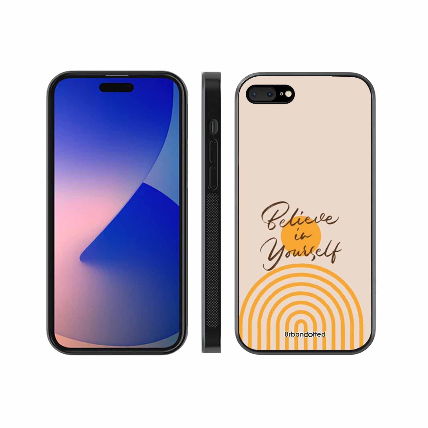 Believe In Yourself Rainbow Glass Case For iPhone 7 Plus
