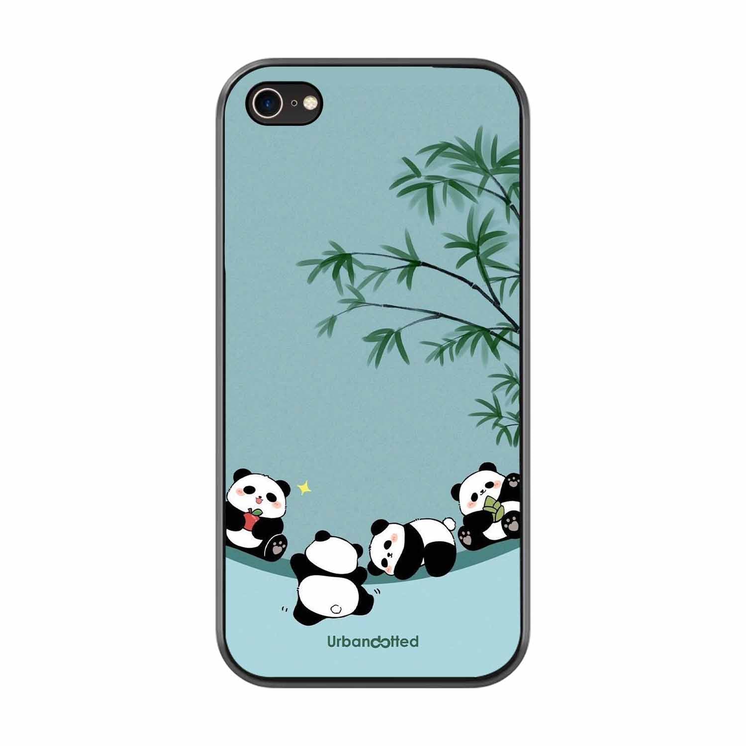 Cute Resting Pandas Glass Case For iPhone 8