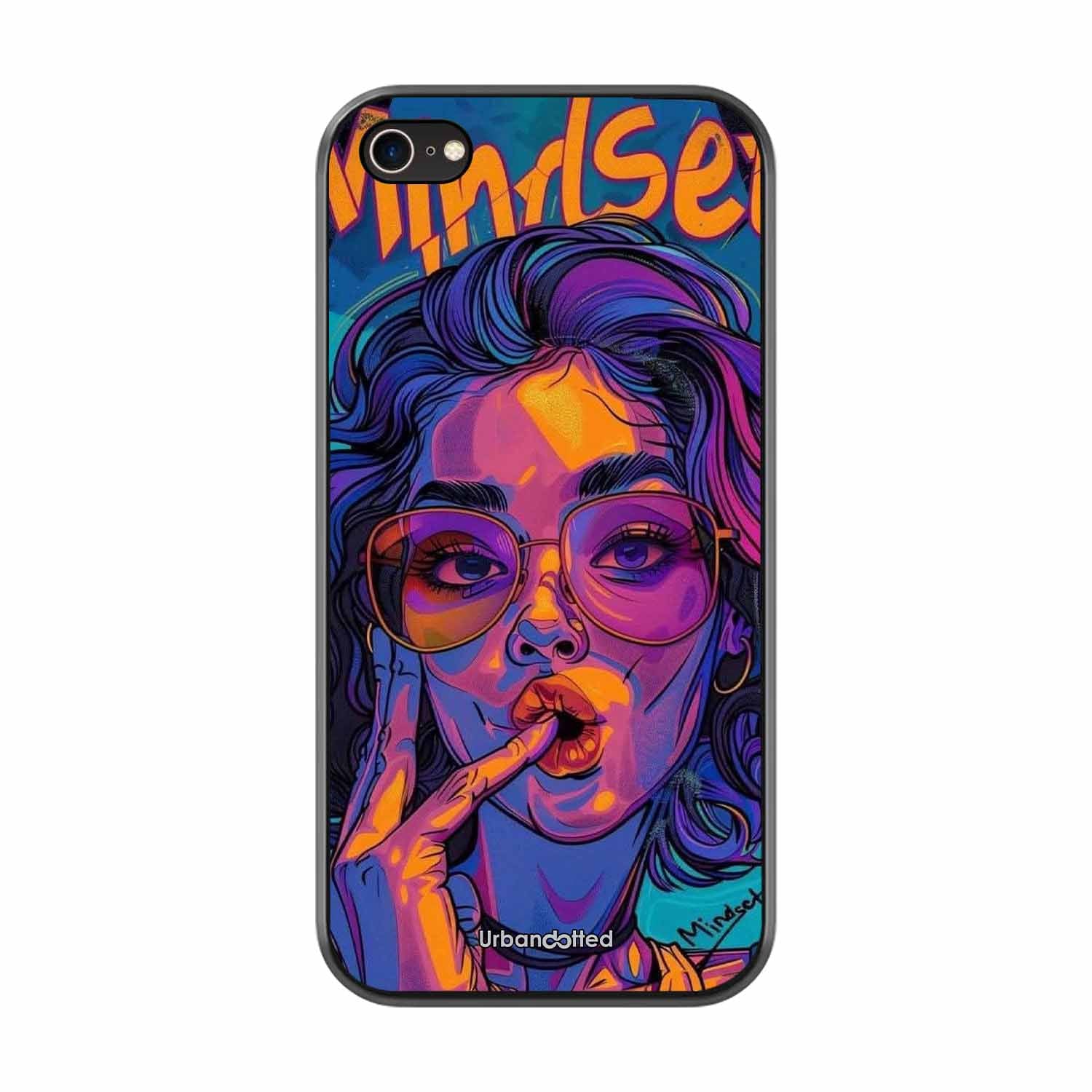 Vibrant Pop Art Girl Glass Case For iPhone 7