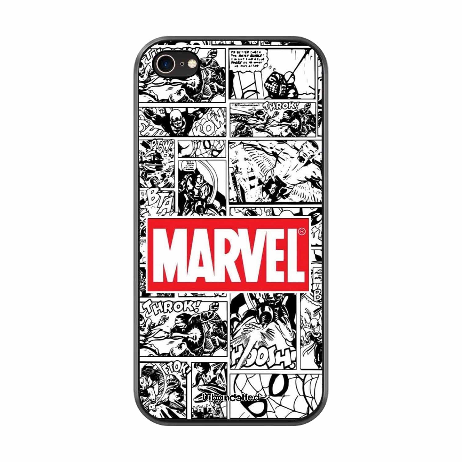 Black and White Comic Book Glass Case For iPhone 7