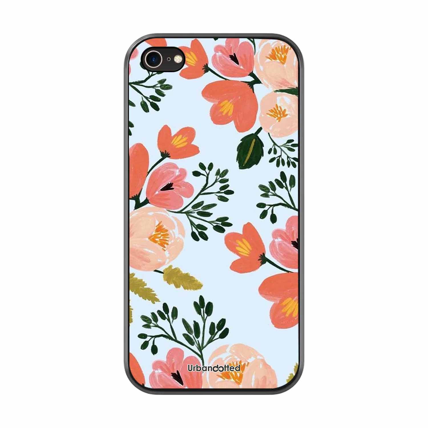Painted Floral Bouque Glass Case For iPhone 7