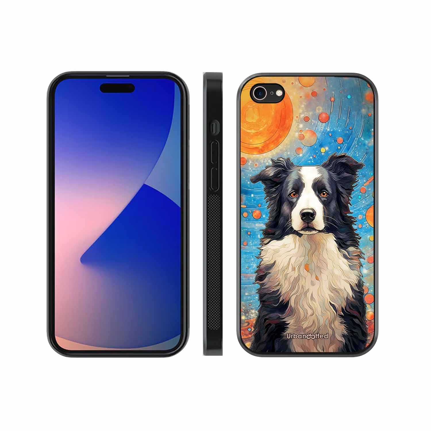 Artistic Dog Illustration Glass Case For iPhone 7