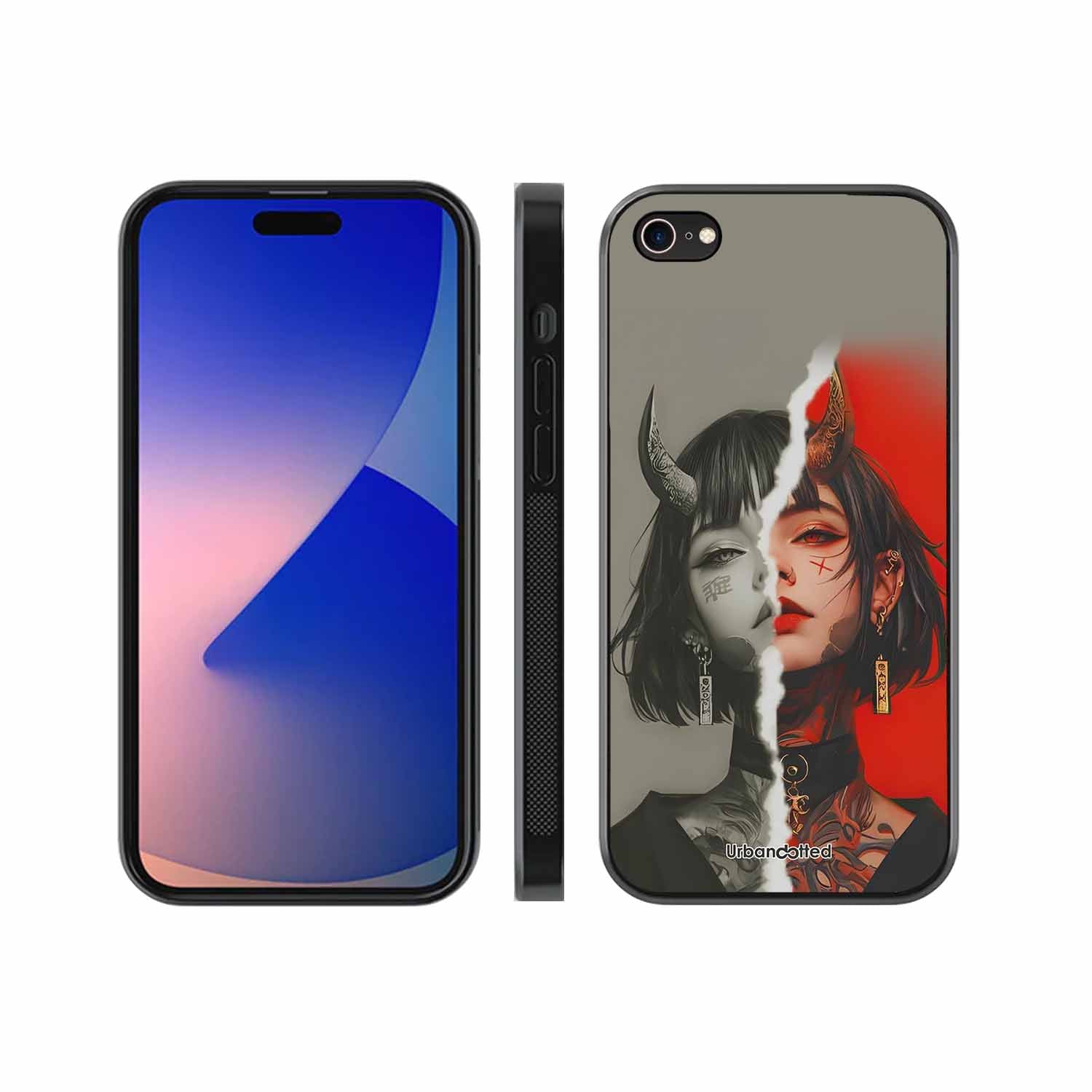 Yin Yang Demon Art Glass Case For iPhone 7