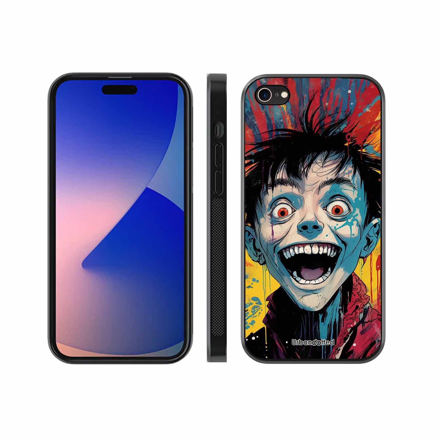 Distorted Joy Illustration Glass Case For iPhone 7