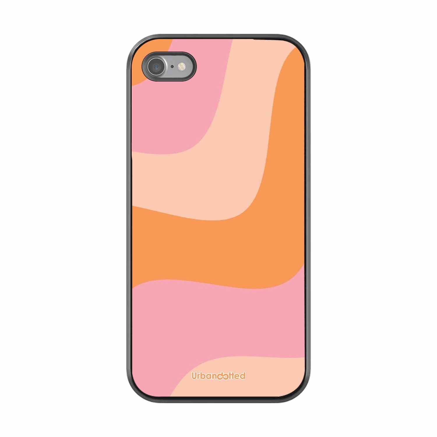 Soft Swirling Stripes Glass Case For iPhone SE 2022