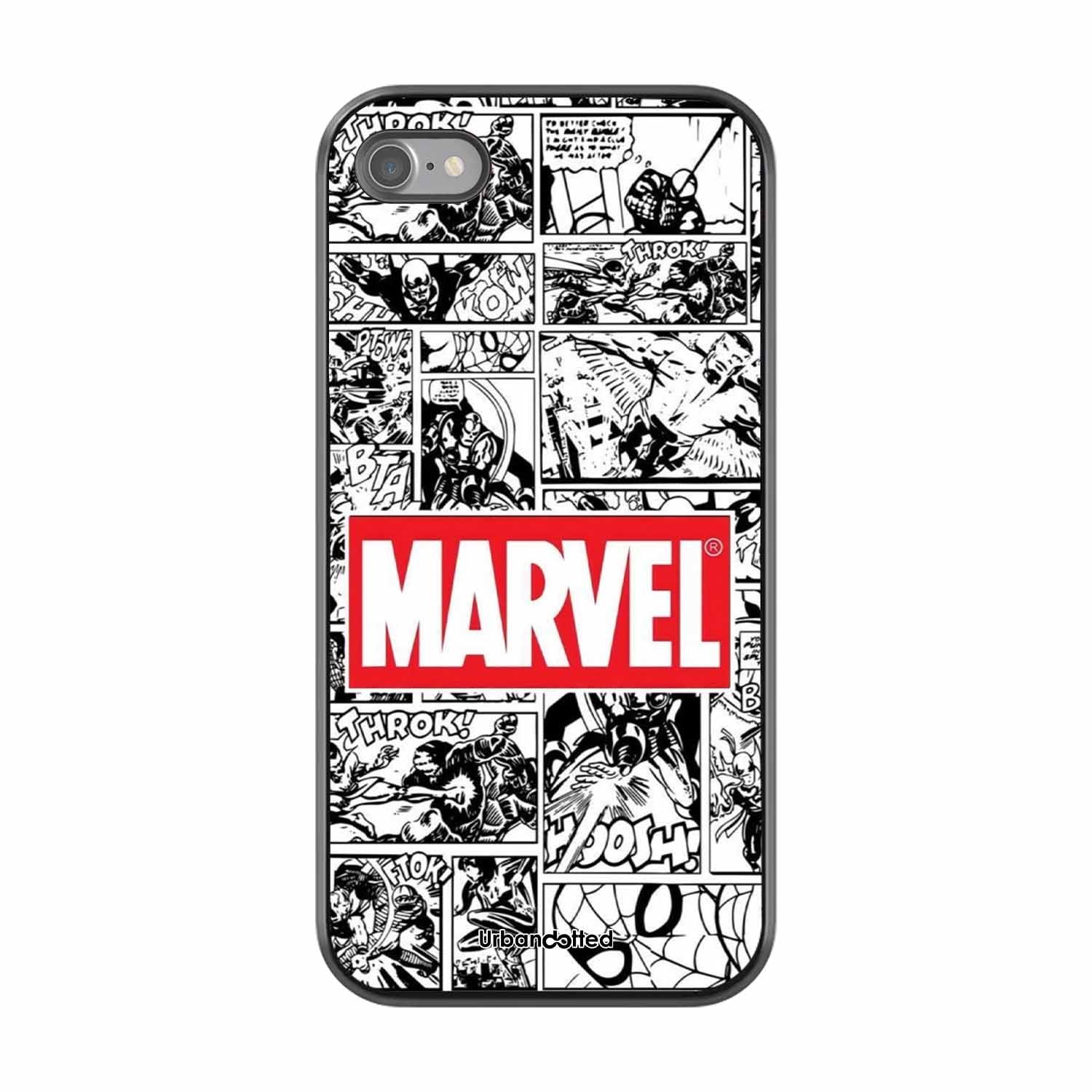 Black and White Comic Book Glass Case For iPhone SE 2022