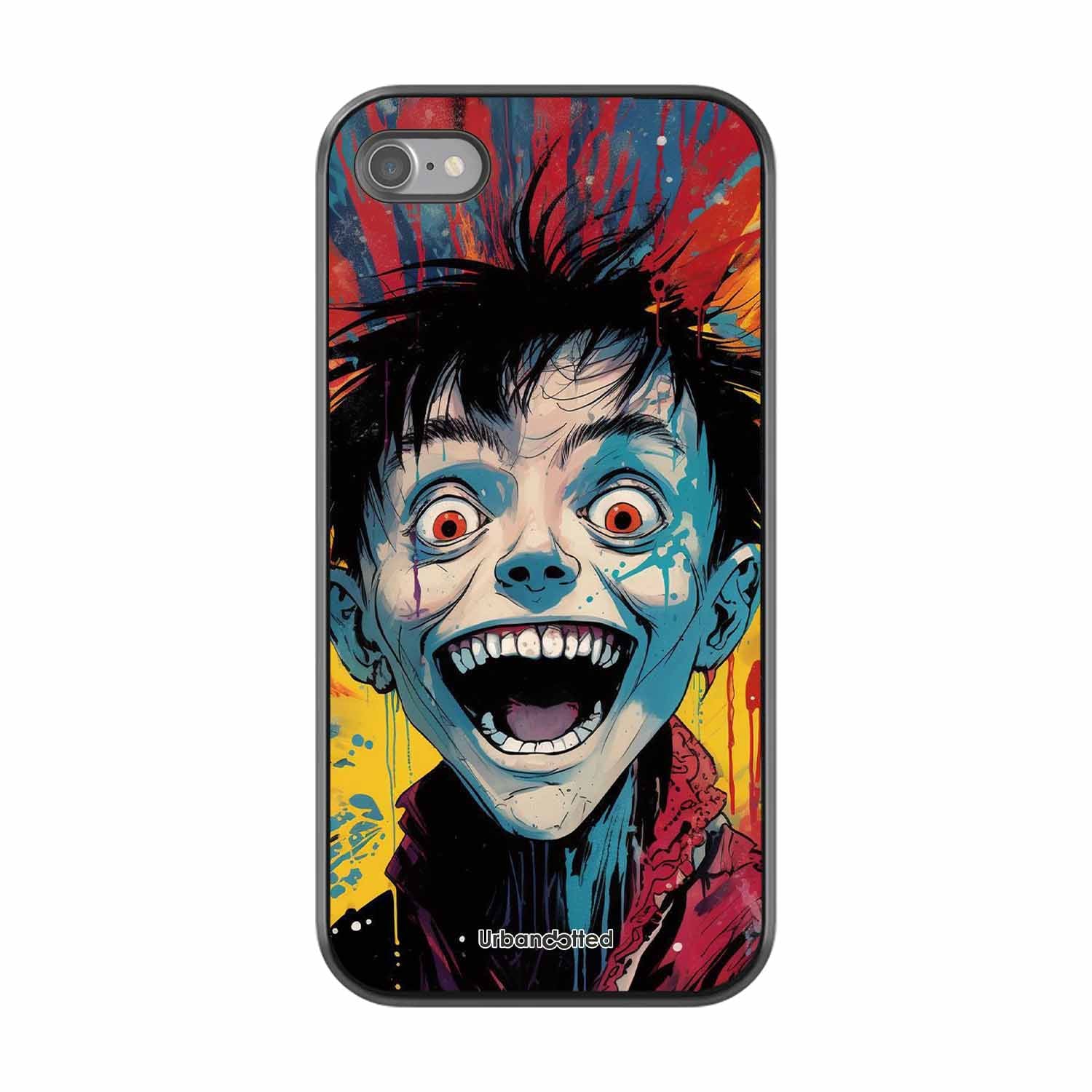 Distorted Joy Illustration Glass Case For iPhone SE 2020