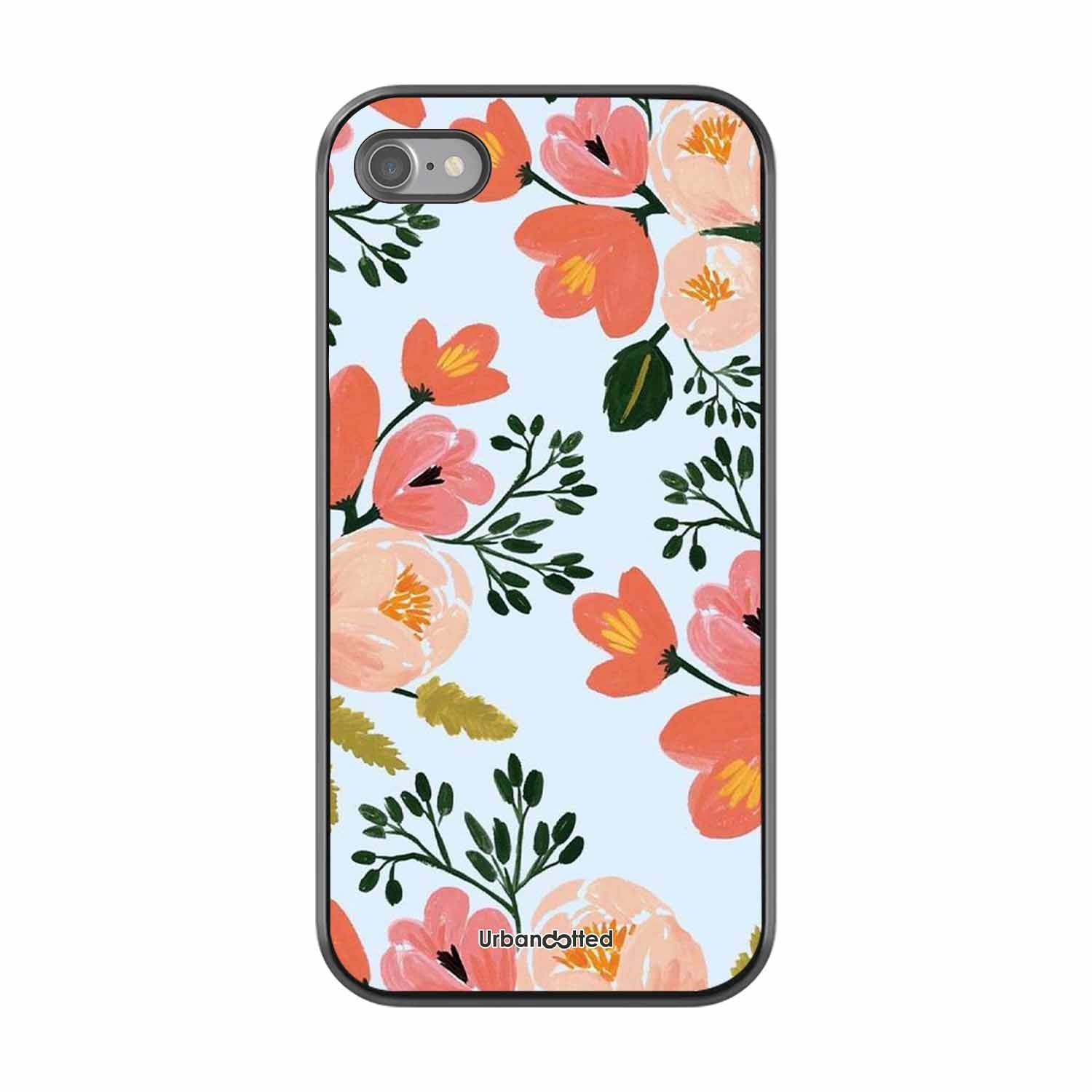 Painted Floral Bouque Glass Case For iPhone SE 2022