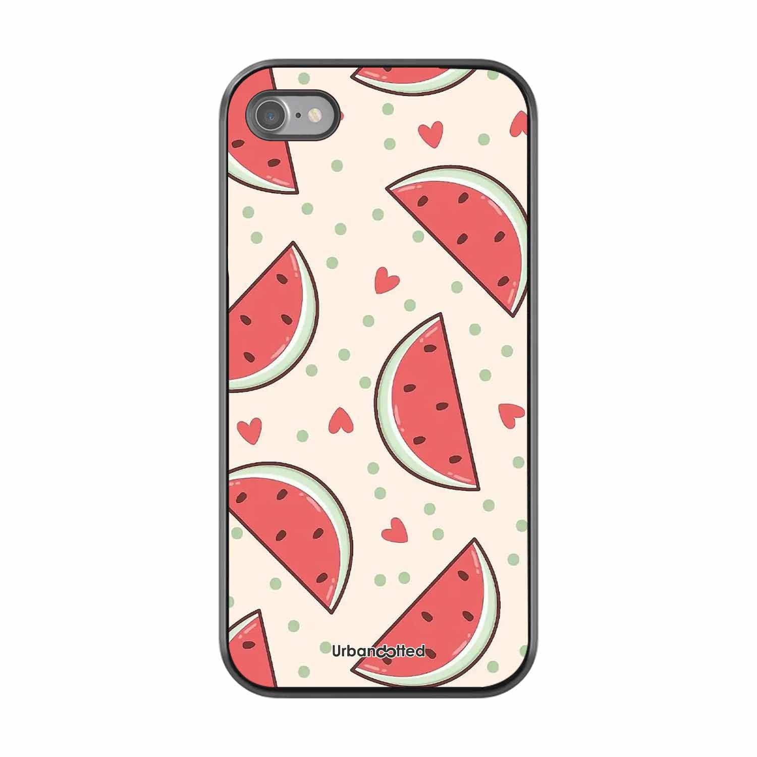 Watermelon Slice Fun Glass Case For iPhone SE 2020