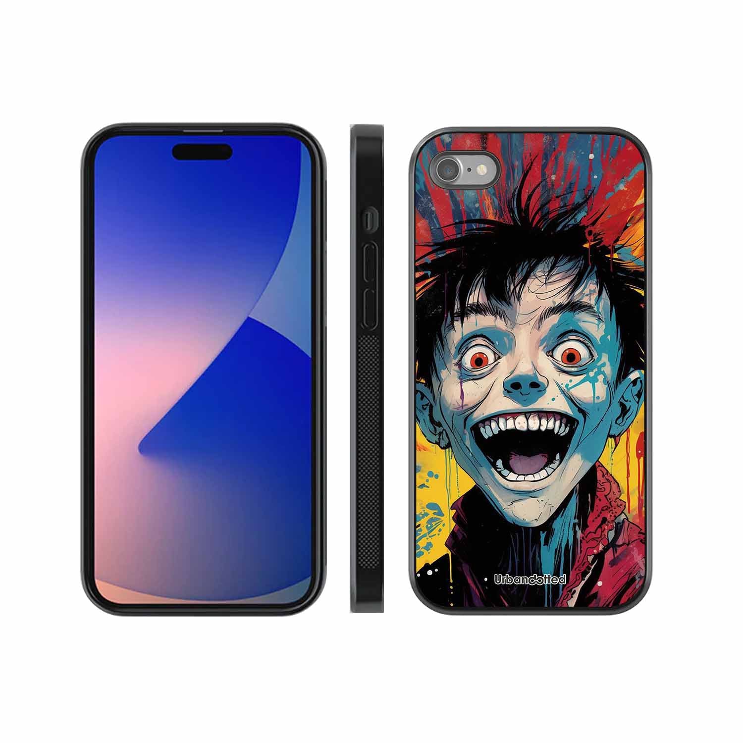 Distorted Joy Illustration Glass Case For iPhone SE 2022