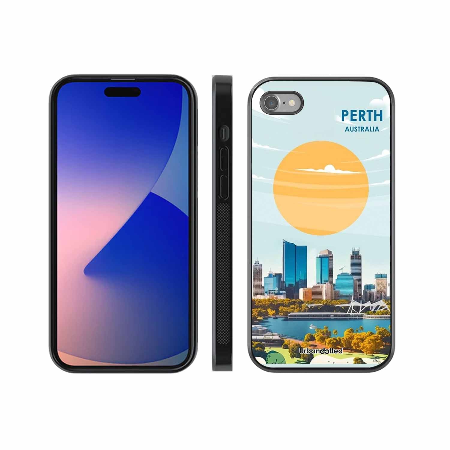 Western Australia Cityscape Glass Case For iPhone SE 2020
