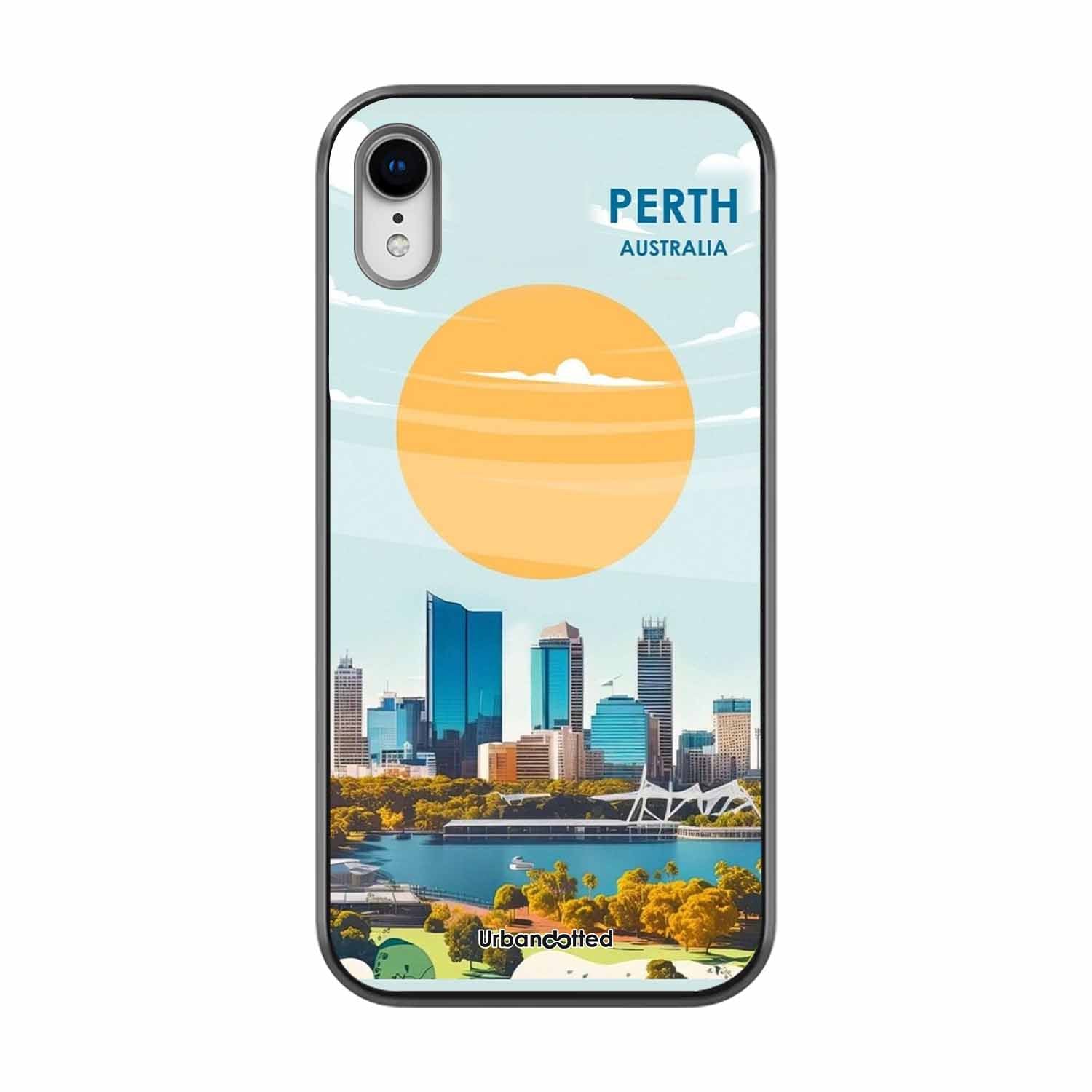 Western Australia Cityscape Glass Case For iPhone XR
